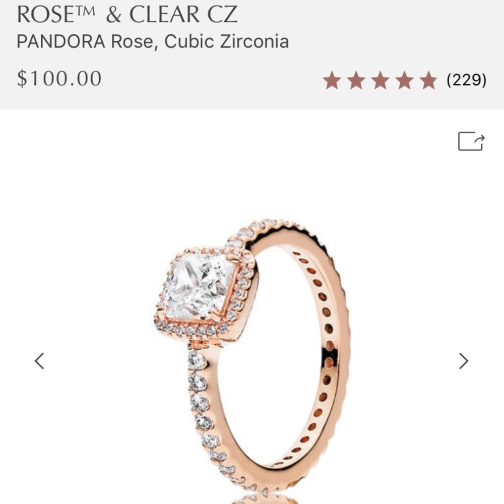 Pandora rose gold promise ring💗